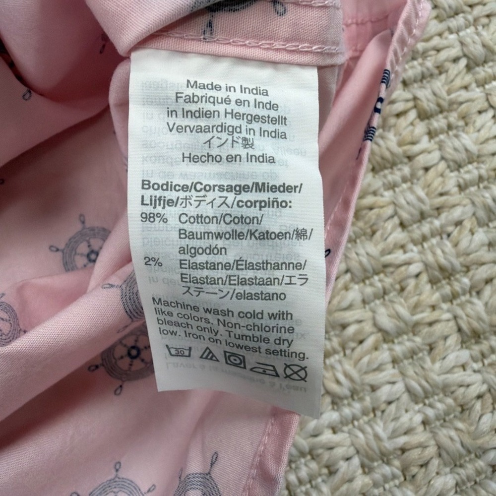 J Crew Flex Washed Mens L Pink Ship Wheel Button Shirt‎ Slim Nautical Preppy - Picture 4 of 9